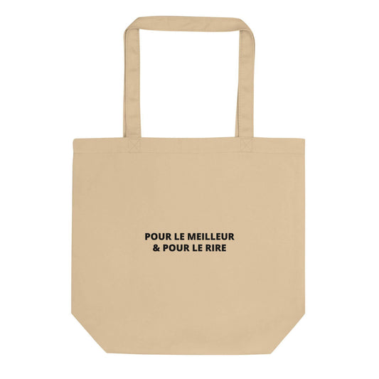 Tote bag bio Pour le meilleur et pour le rire Oyster - Sedurro