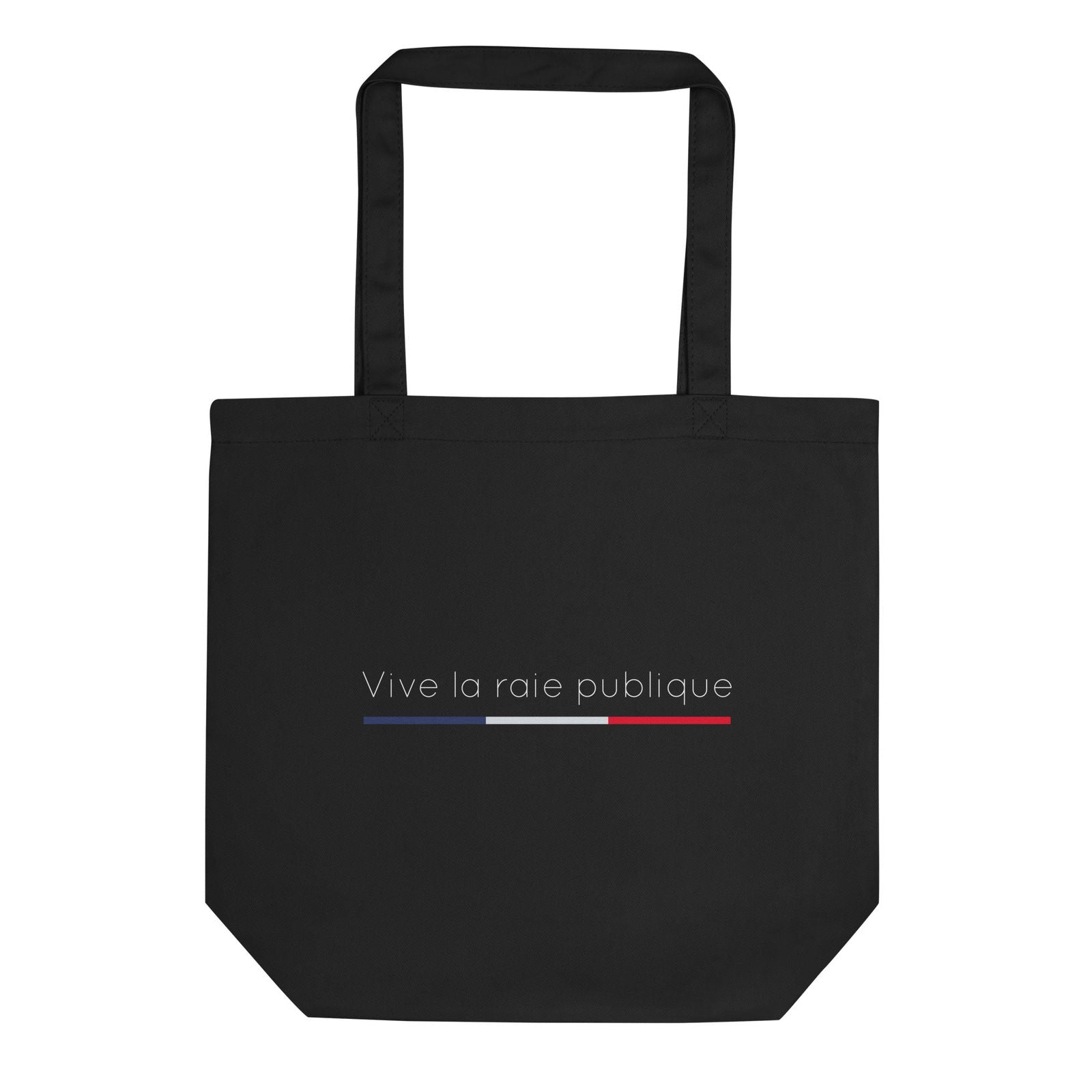 Tote bag bio Vive la raie publique Noir - Sedurro