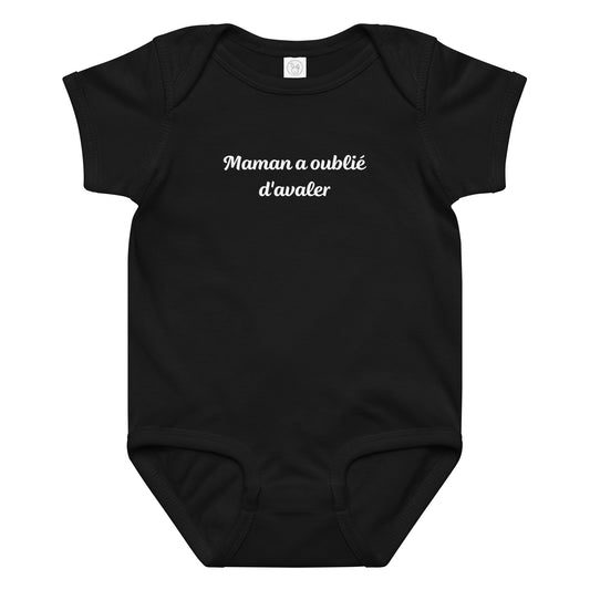 Body en jersey bébé Maman a oublié d'avaler - Sedurro