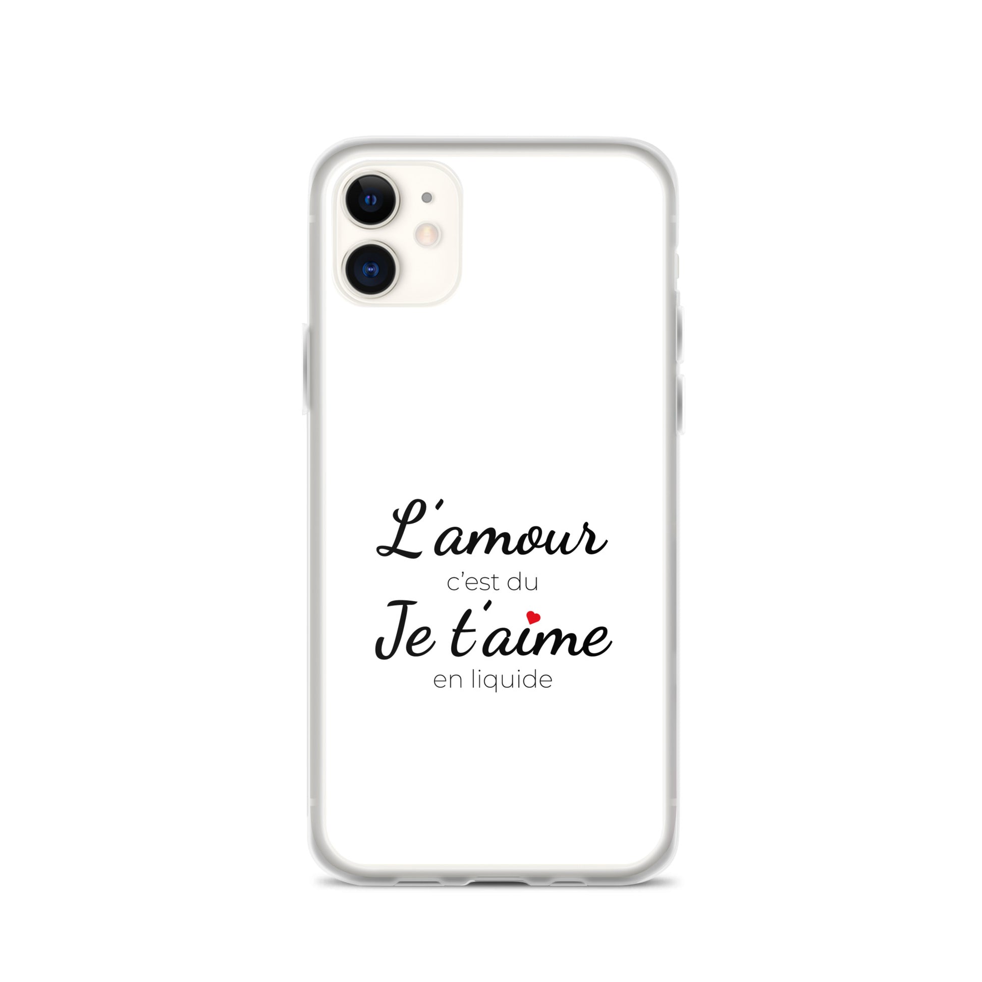 Coque iPhone L'amour c'est du je t'aime en liquide - Sedurro
