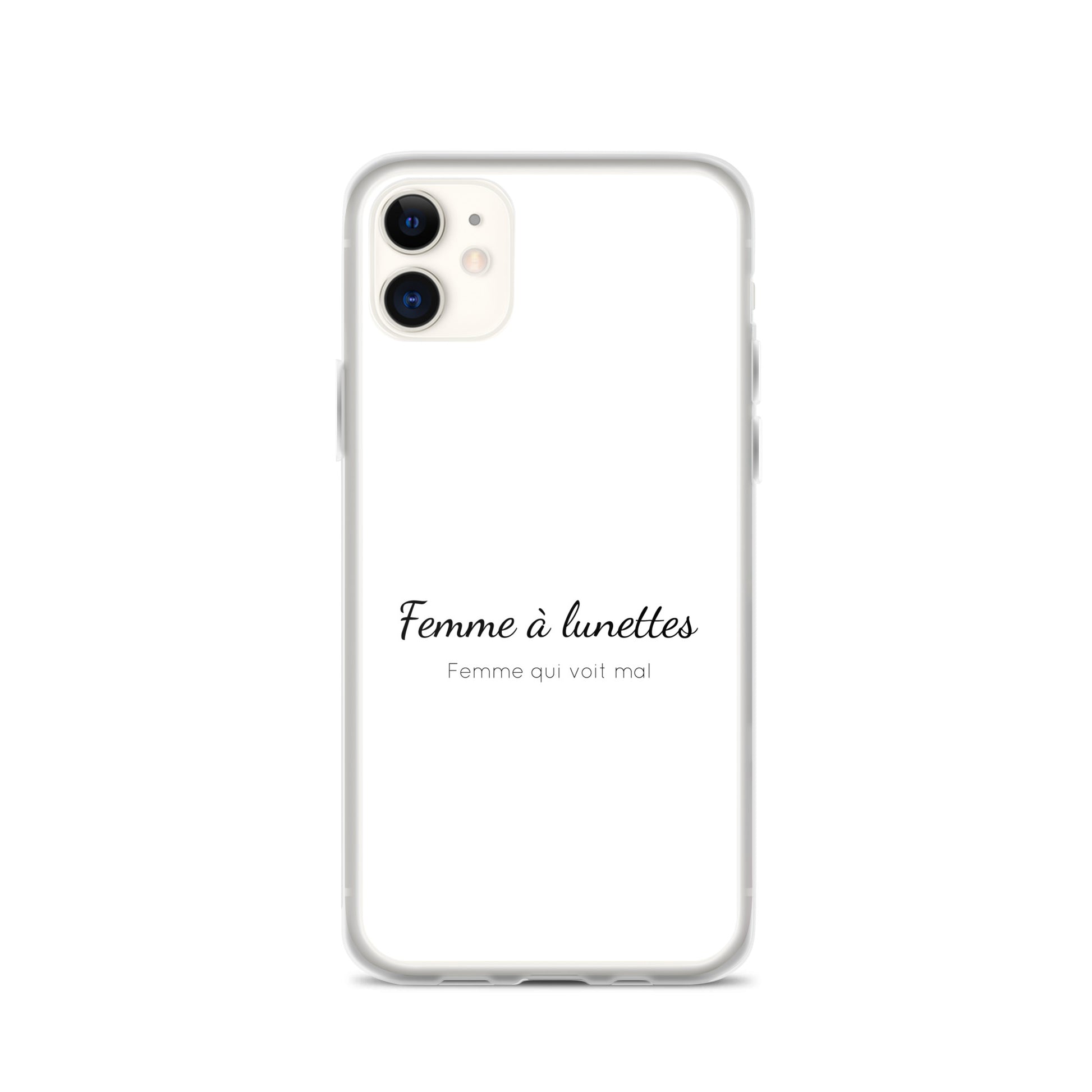 Coque iPhone Femme à lunettes femme qui voit mal - Sedurro
