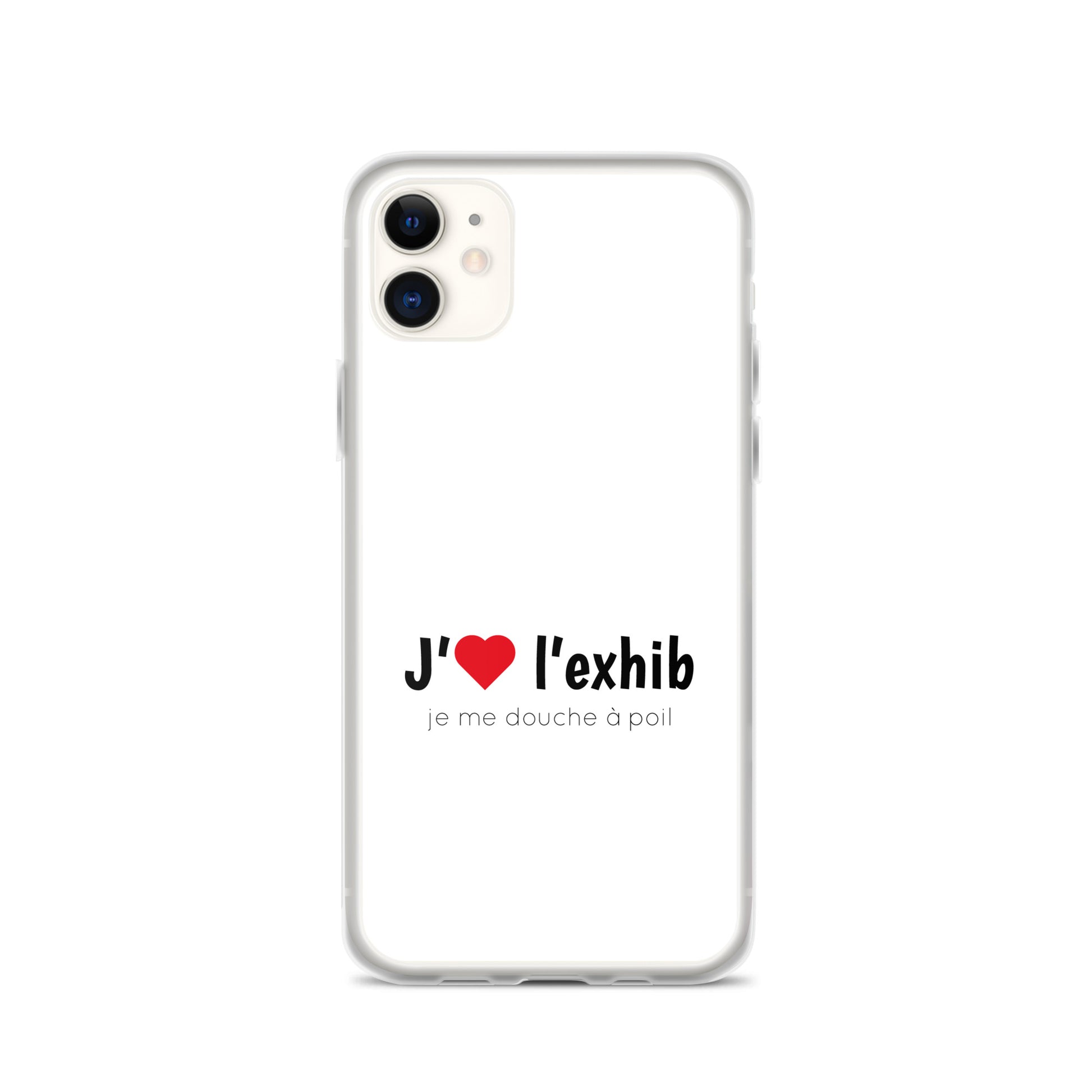 Coque iPhone J'aime l'exhib je me douche à poil - Sedurro