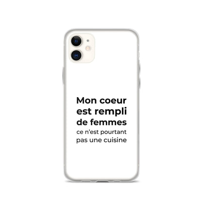 Coque iPhone Mon cœur est rempli de femmes ce n'est pourtant pas une cuisine - Sedurro