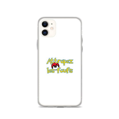 Coque iPhone Attrapez les foufs Pokeboule - Sedurro