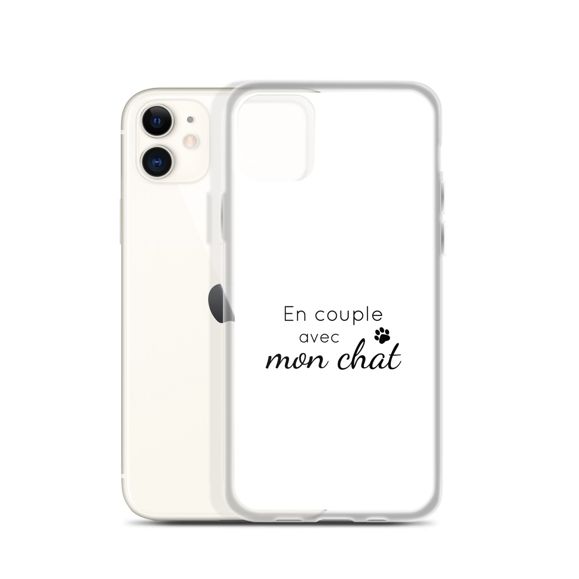 Coque iPhone En couple avec mon chat iPhone 11 - Sedurro
