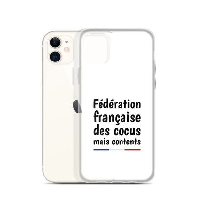 Coque iPhone Fédération française des cocus mais contents iPhone 11 - Sedurro