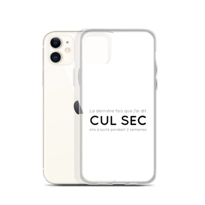 Coque iPhone La dernière fois que j'ai dit cul sec elle a boité pendant 2 semaines iPhone 11 - Sedurro