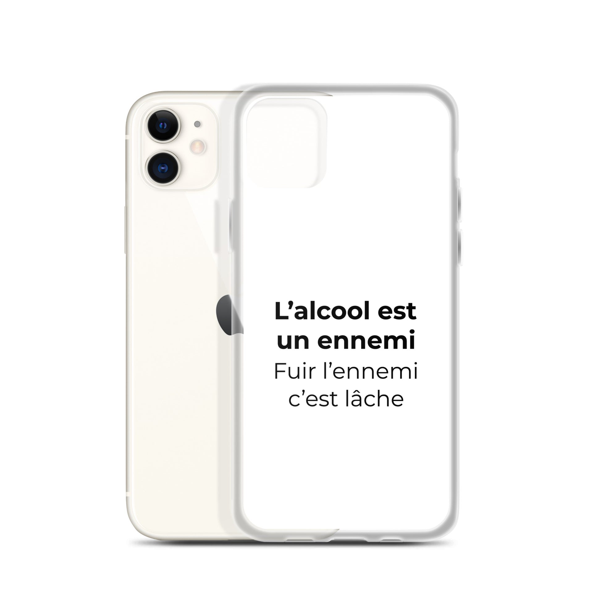 Coque iPhone L'alcool est un ennemi fuir l'ennemi c'est lâche - Sedurro