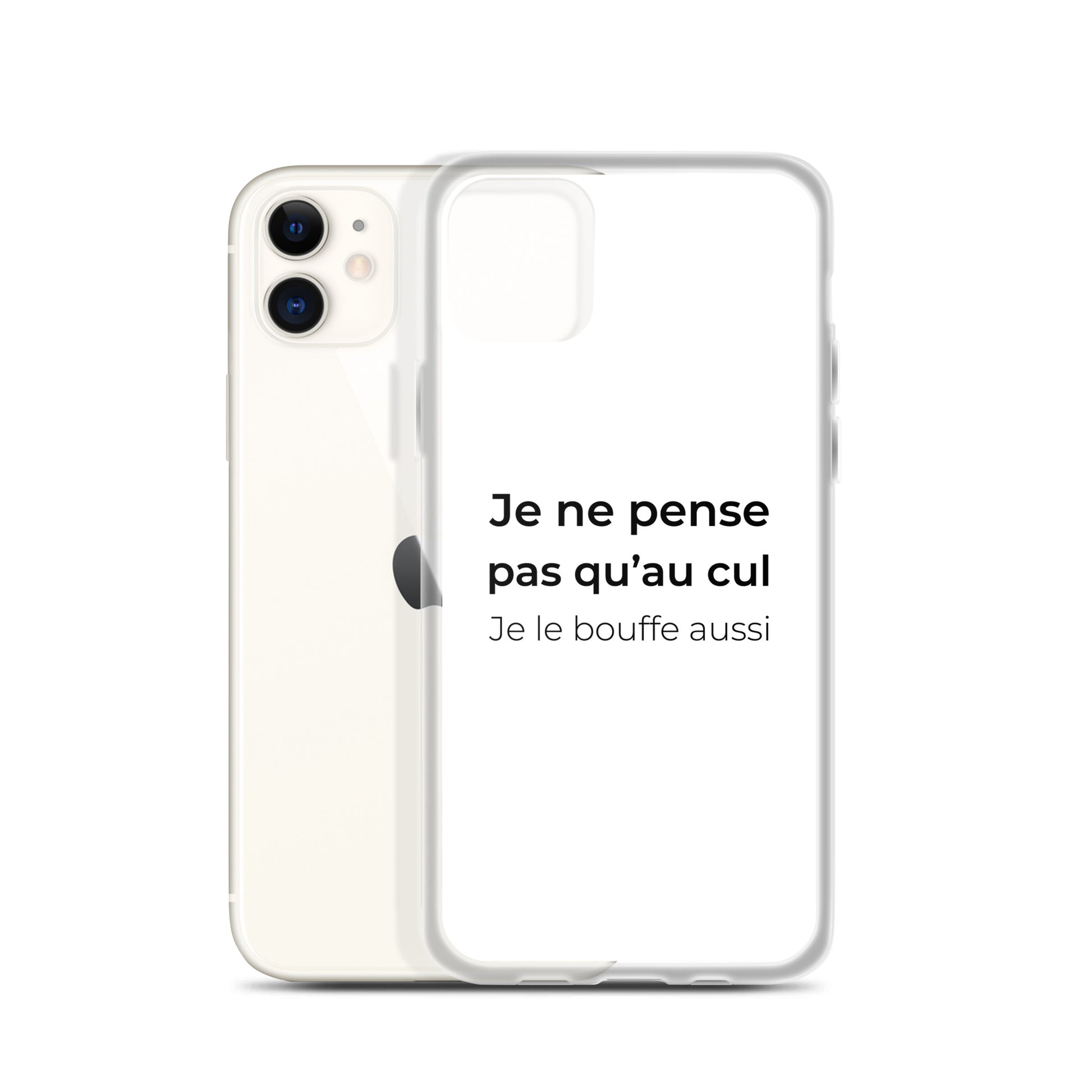 Coque iPhone Je ne pense pas qu'au cul je le bouffe aussi - Sedurro