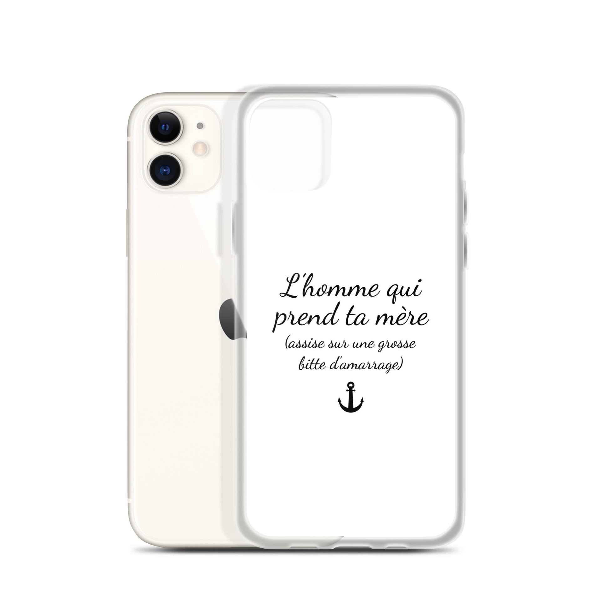 Coque iPhone L'homme qui prend ta mère assise sur une grosse bitte d'amarrage - Sedurro