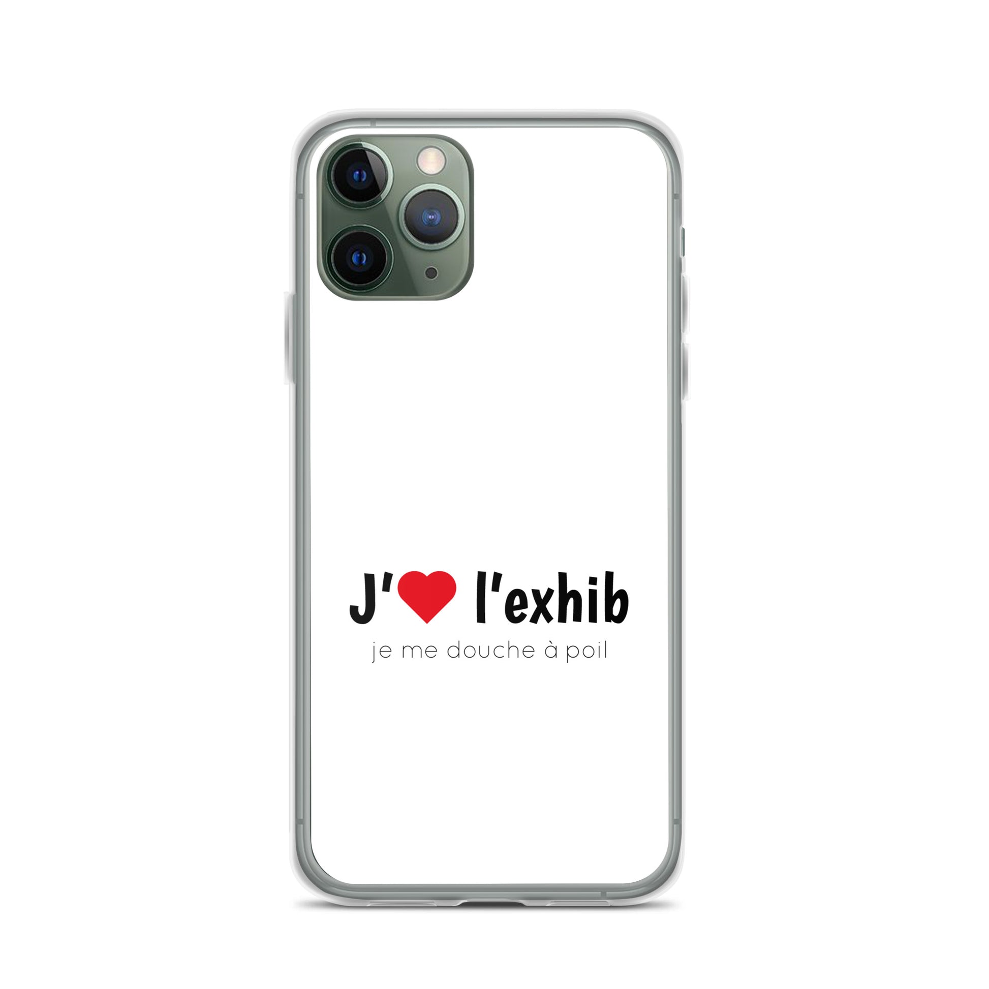 Coque iPhone J'aime l'exhib je me douche à poil - Sedurro