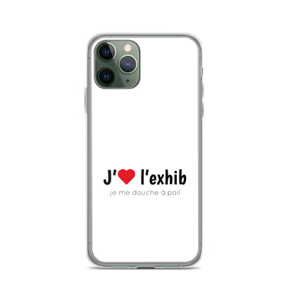 Coque iPhone J'aime l'exhib je me douche à poil - Sedurro