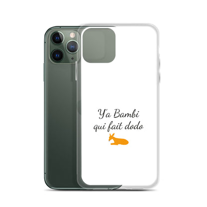 Coque iPhone Y'a bambi qui fait dodo iPhone 11 Pro - Sedurro
