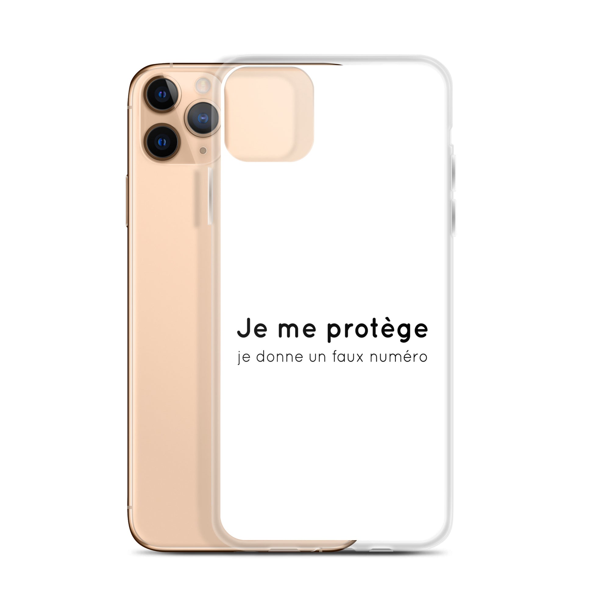 Coque iPhone Je me protège je donne un faux numéro - Sedurro