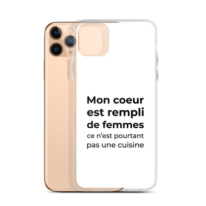 Coque iPhone Mon cœur est rempli de femmes ce n'est pourtant pas une cuisine - Sedurro