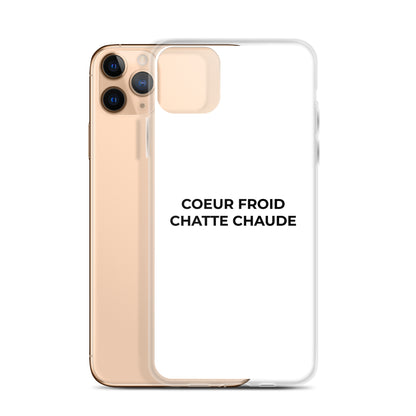 Coque iPhone Cœur froid chatte chaude - Sedurro