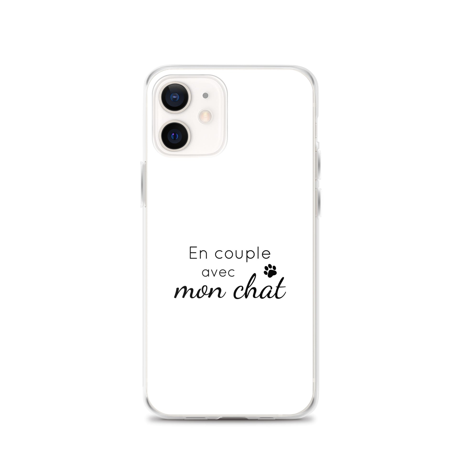 Coque iPhone En couple avec mon chat - Sedurro