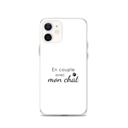 Coque iPhone En couple avec mon chat - Sedurro