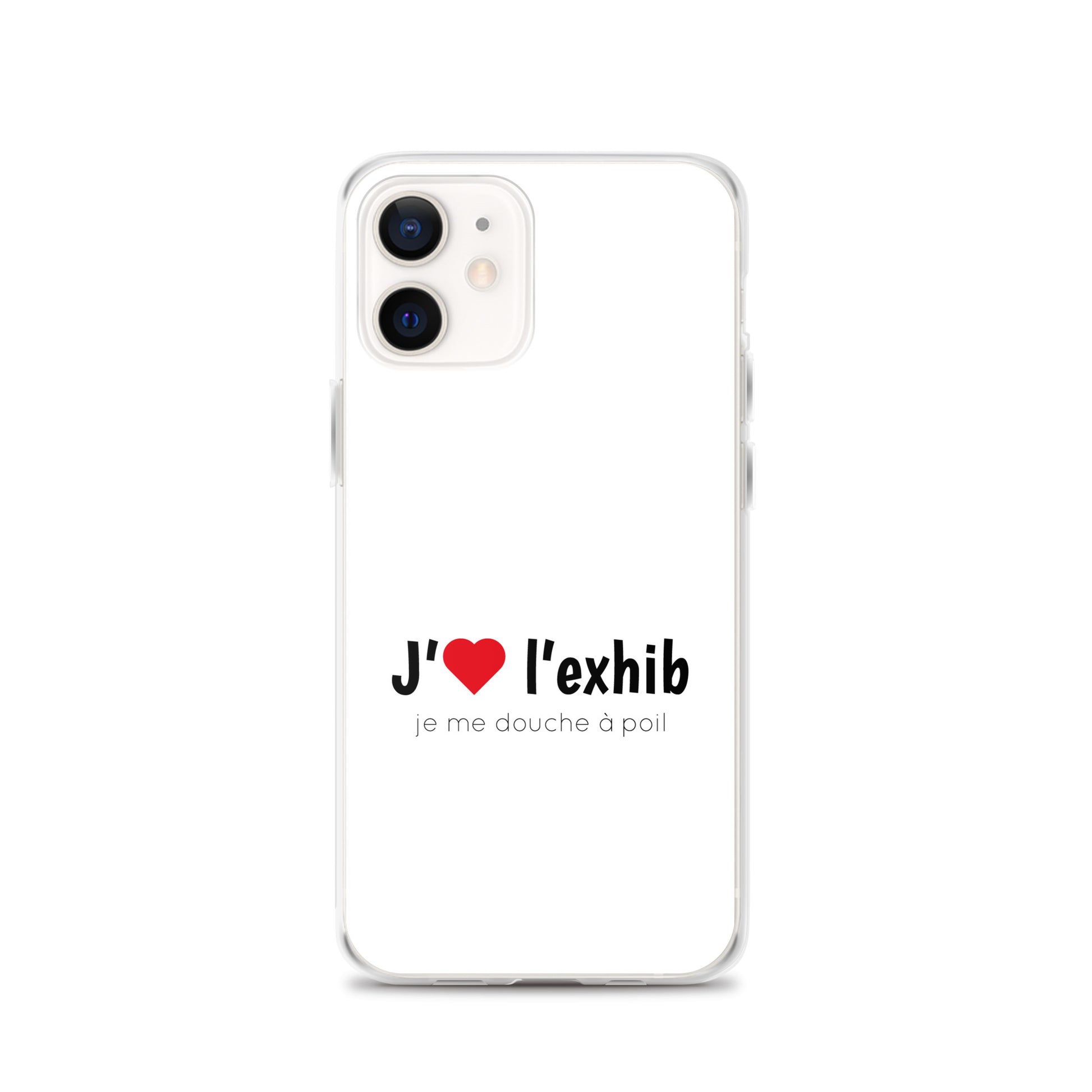 Coque iPhone J'aime l'exhib je me douche à poil - Sedurro
