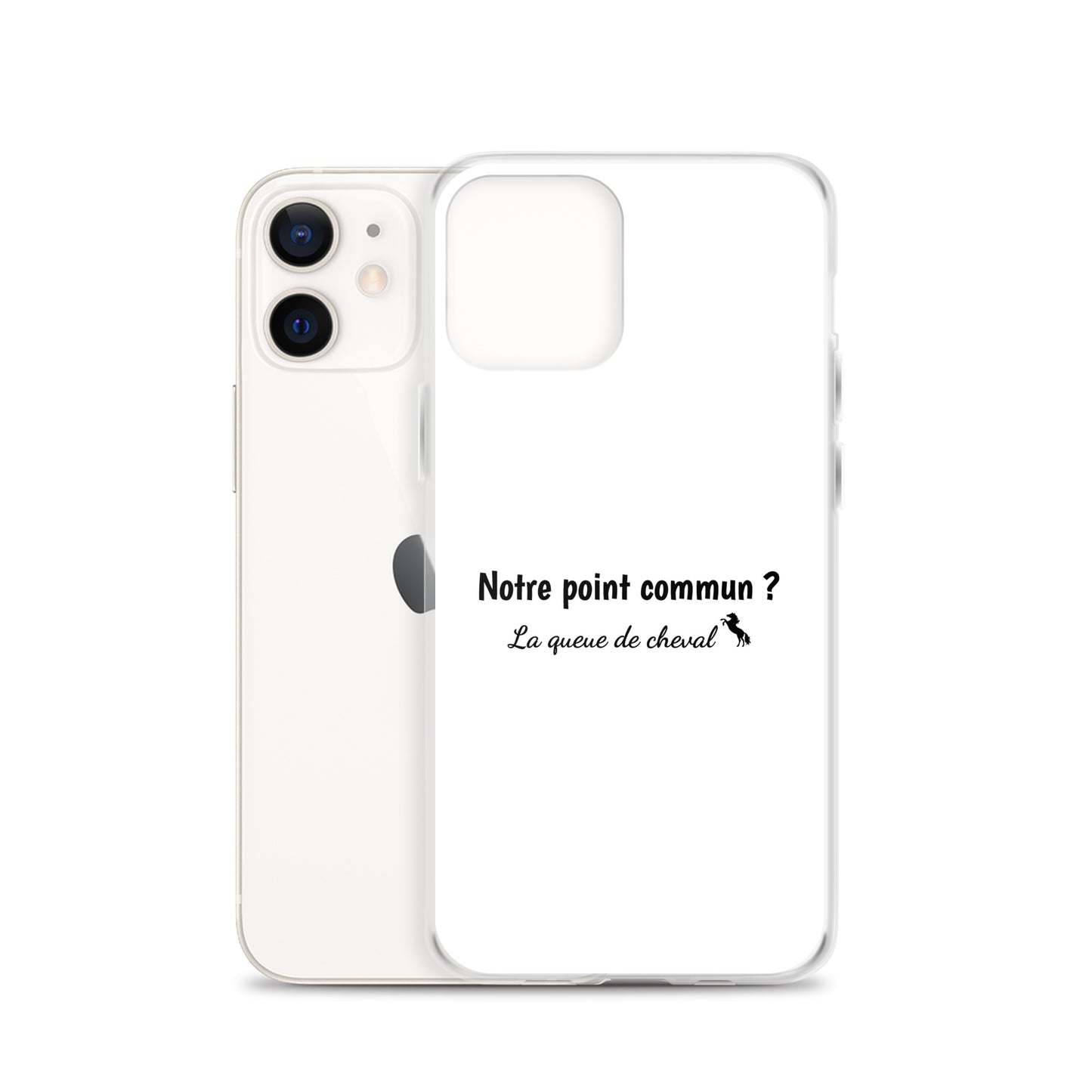 Coque iPhone Notre point commun la queue de cheval iPhone 12 - Sedurro