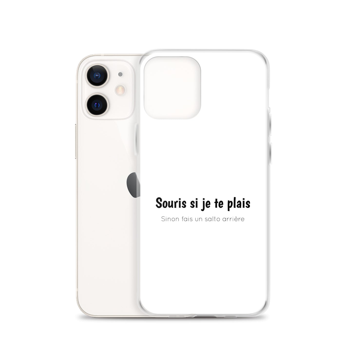 Coque iPhone Souris si je te plais sinon fais un salto arrière iPhone 12 - Sedurro