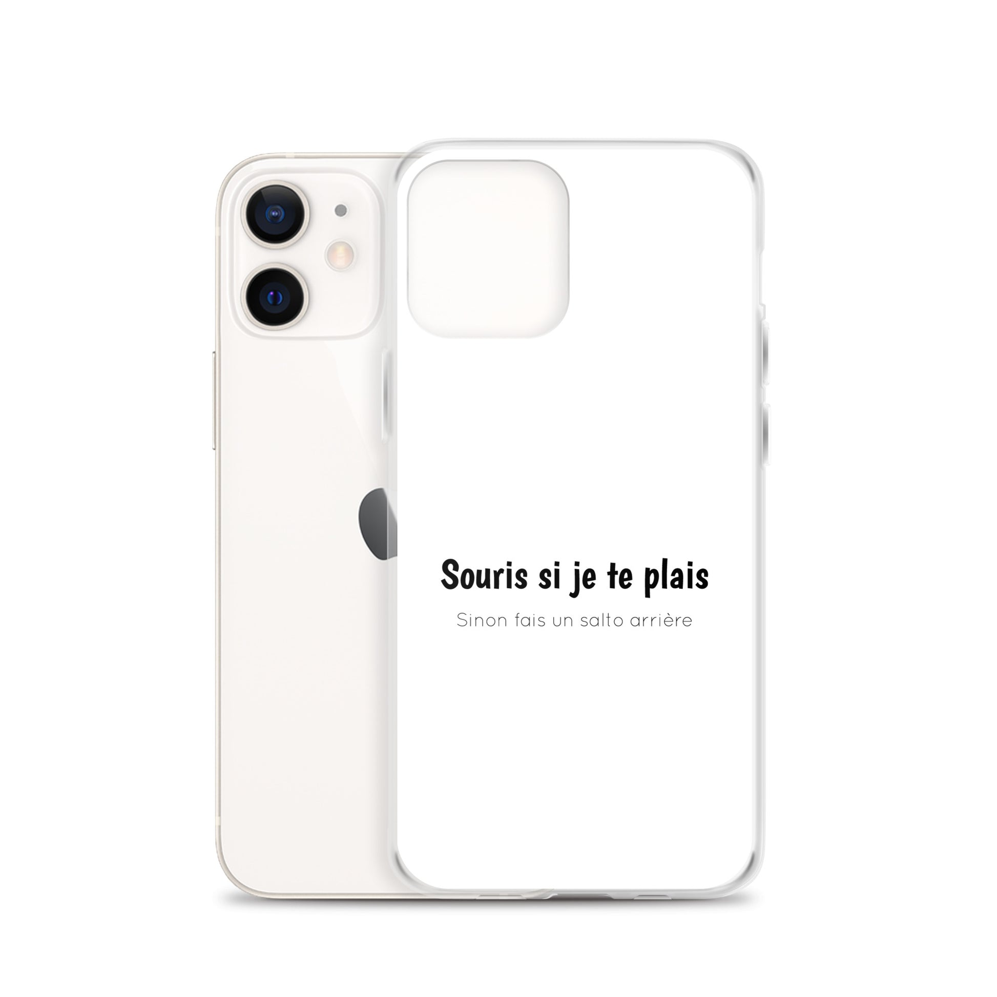 Coque iPhone Souris si je te plais sinon fais un salto arrière iPhone 12 - Sedurro