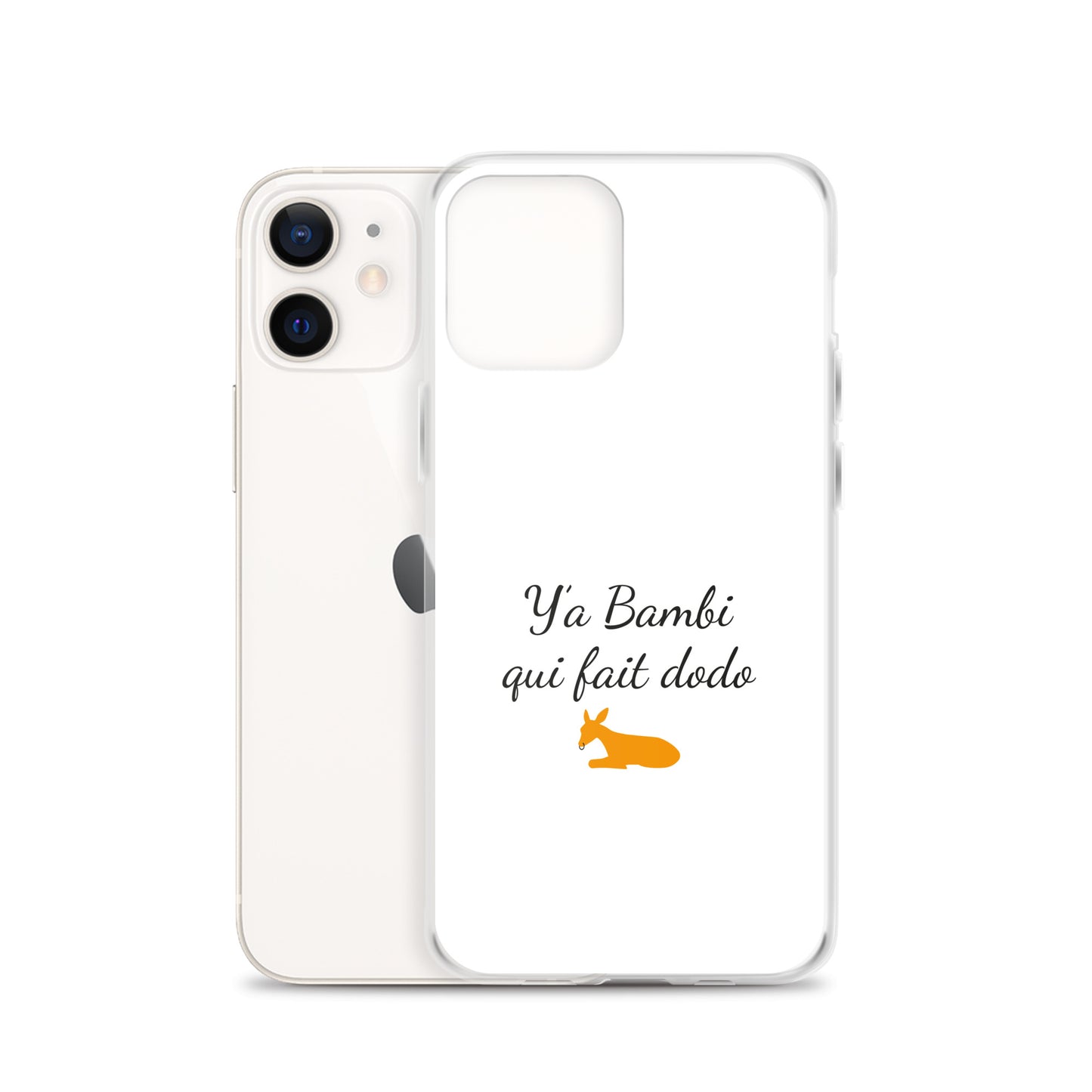 Coque iPhone Y'a bambi qui fait dodo iPhone 12 - Sedurro