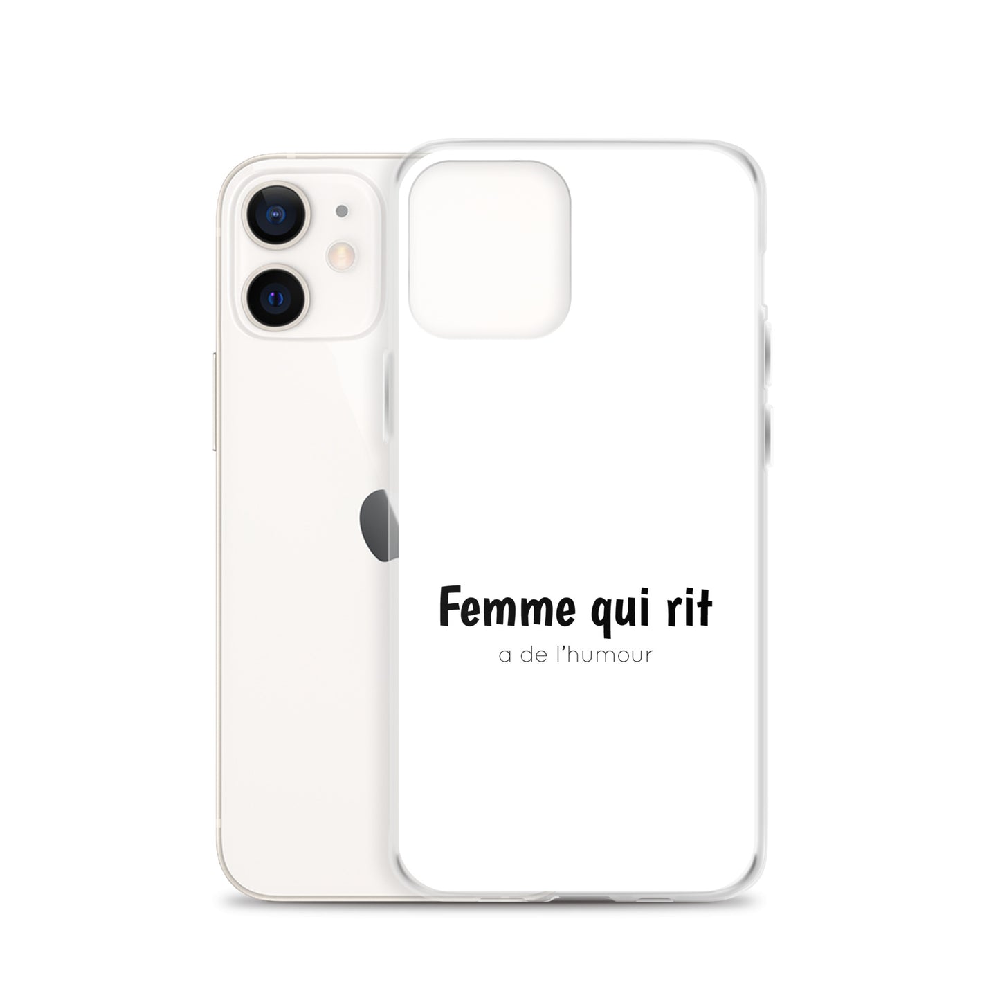 Coque iPhone Femme qui rit a de l'humour iPhone 12 - Sedurro