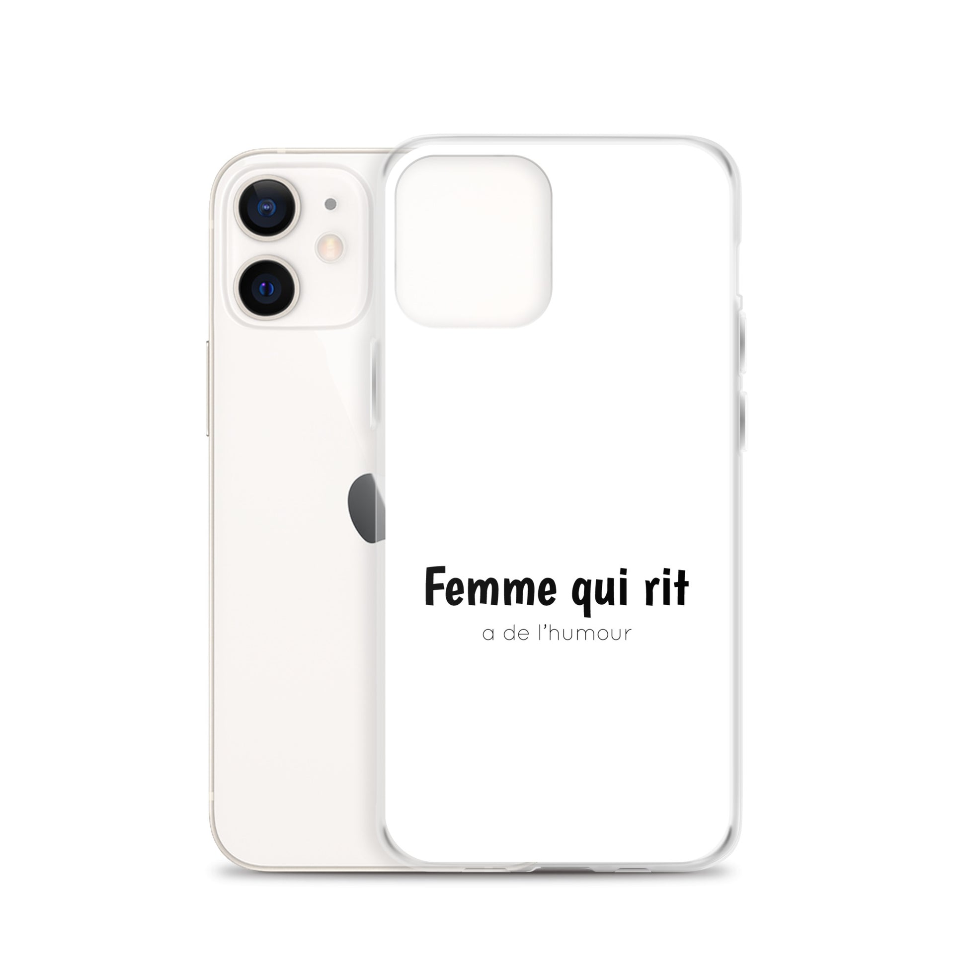 Coque iPhone Femme qui rit a de l'humour iPhone 12 - Sedurro