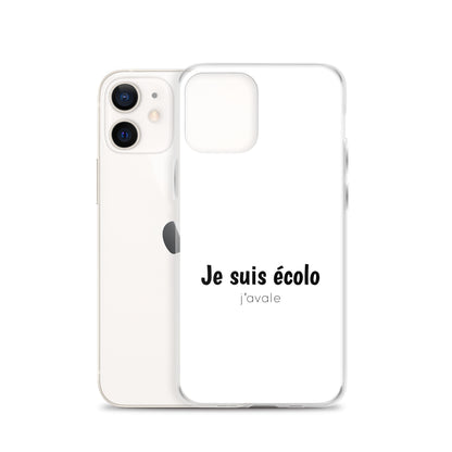 Coque iPhone Je suis écolo j'avale - Sedurro