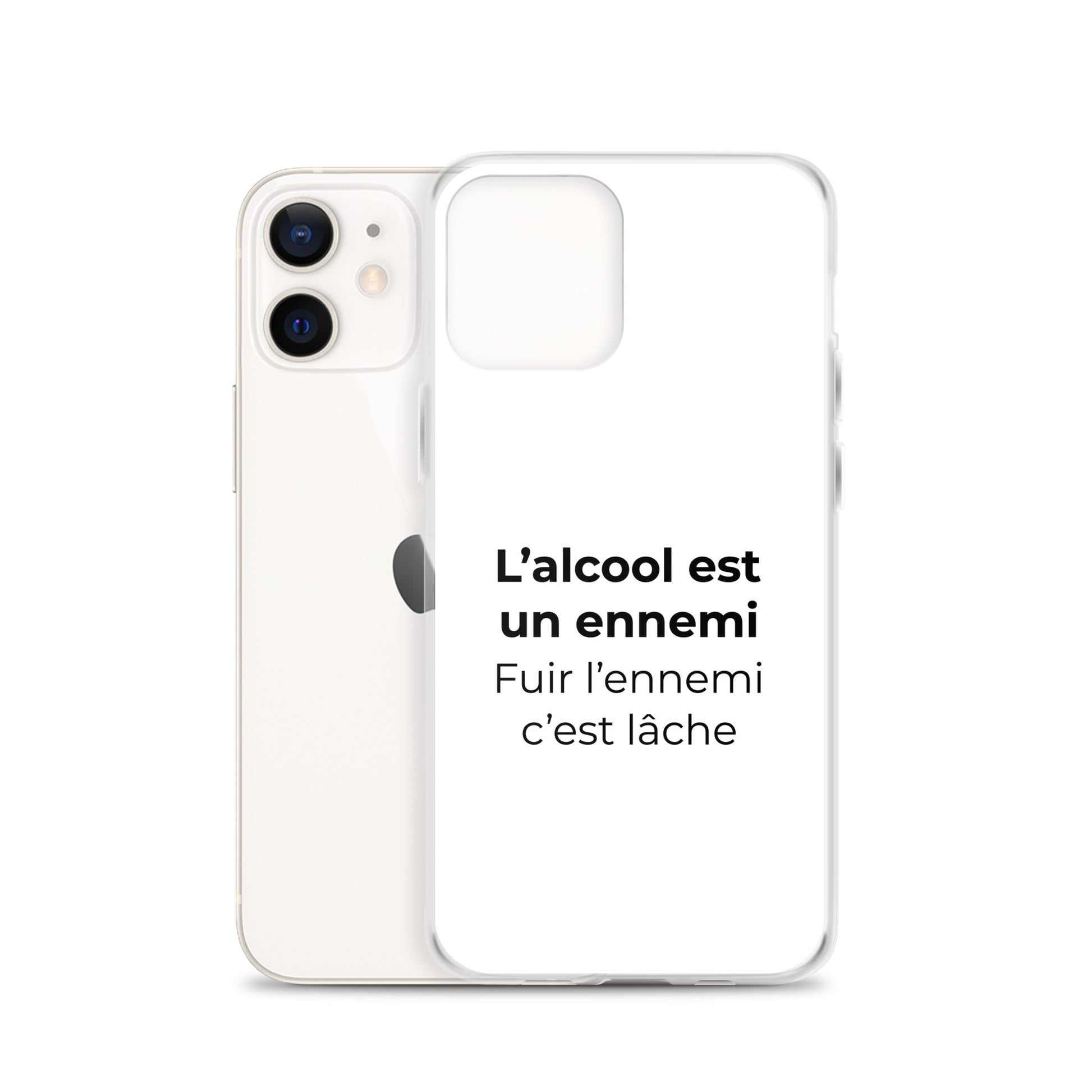 Coque iPhone L'alcool est un ennemi fuir l'ennemi c'est lâche - Sedurro