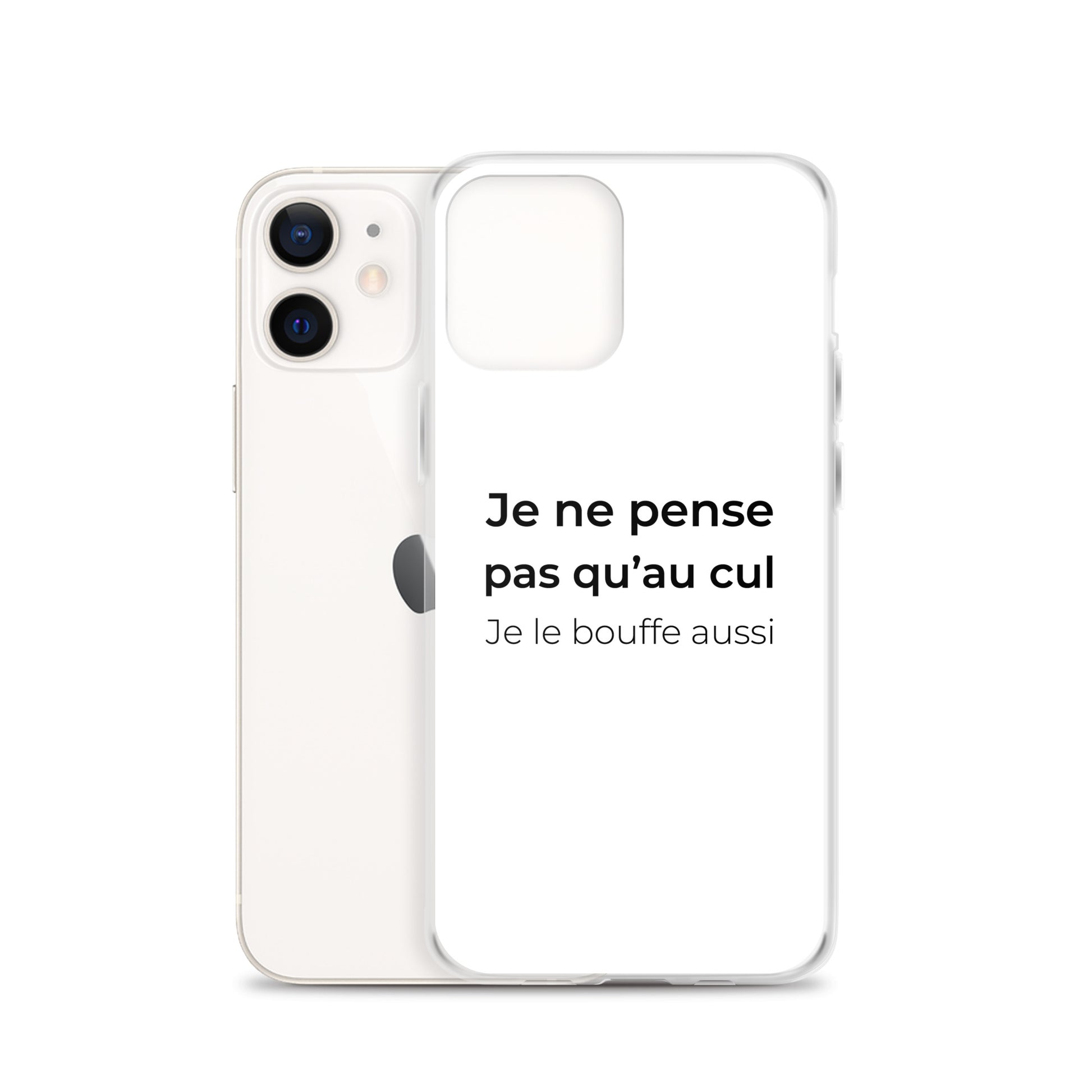 Coque iPhone Je ne pense pas qu'au cul je le bouffe aussi - Sedurro