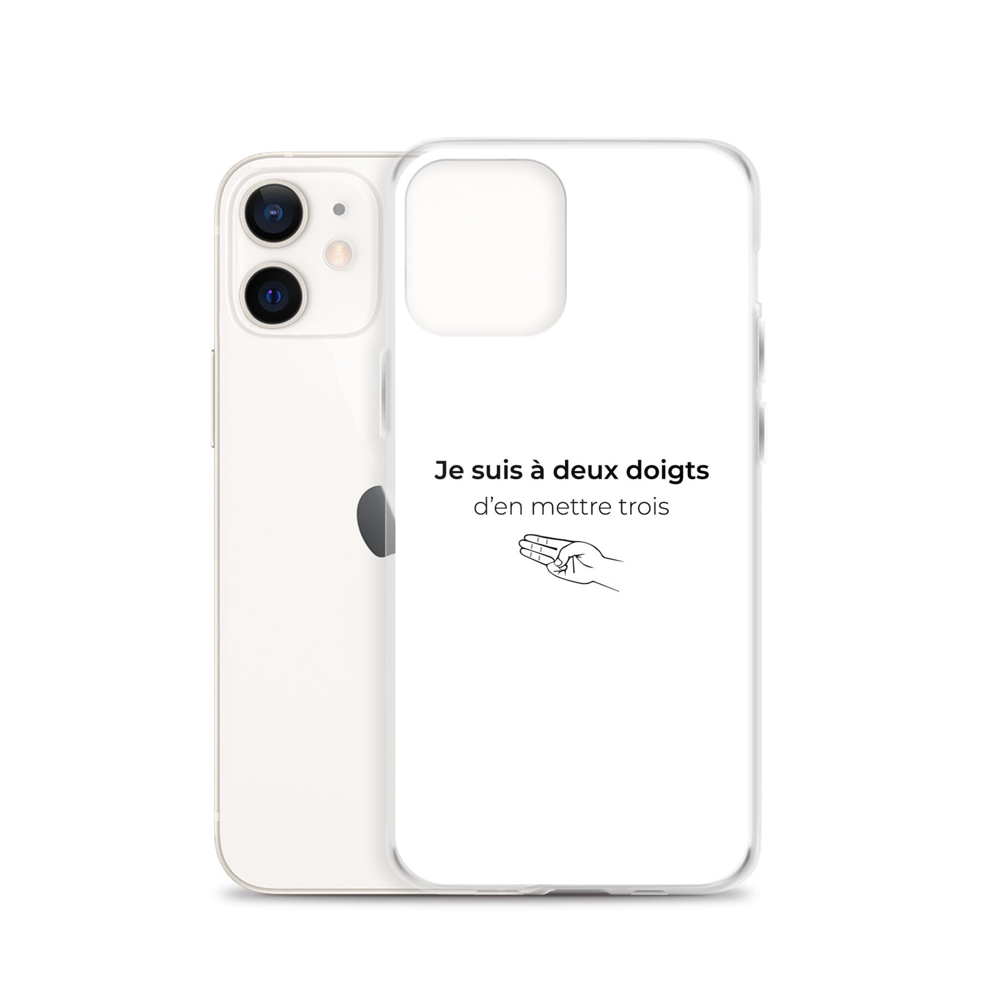 Coque iPhone Je suis à deux doigts d'en mettre trois - Sedurro