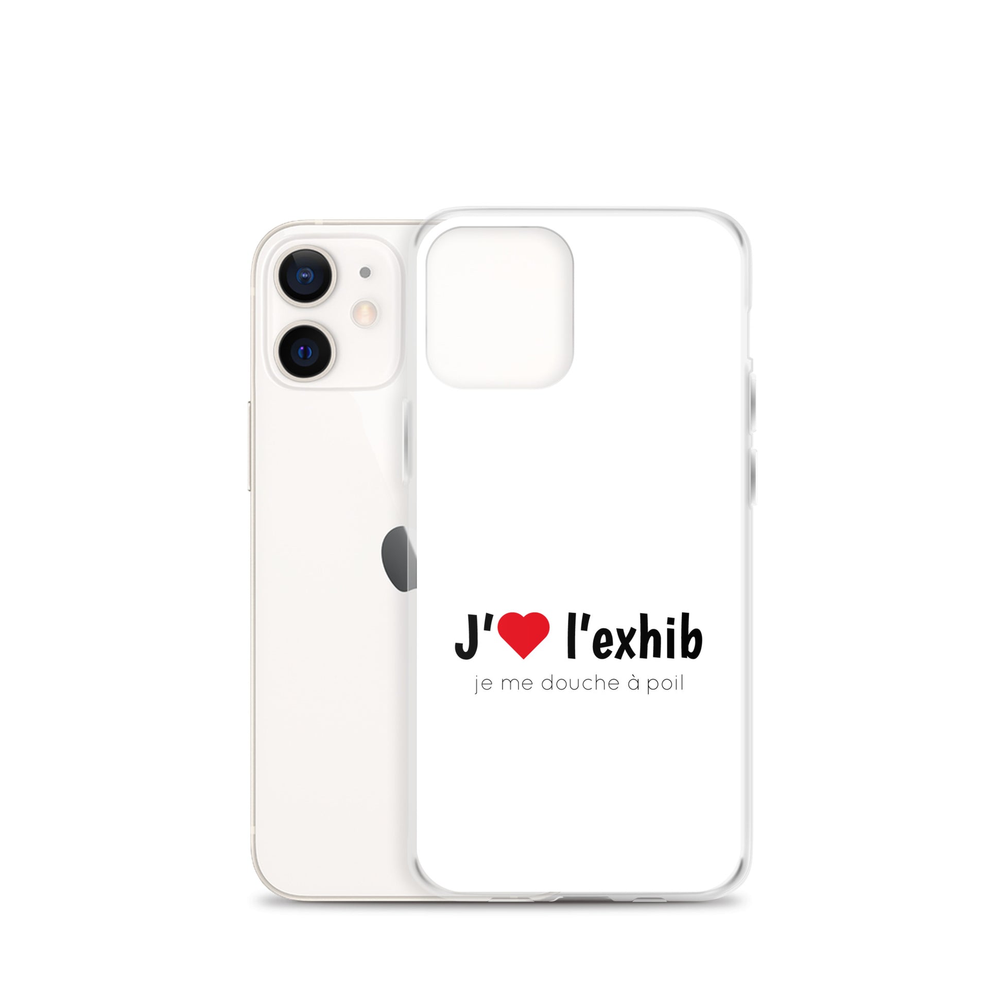 Coque iPhone J'aime l'exhib je me douche à poil iPhone 12 mini - Sedurro