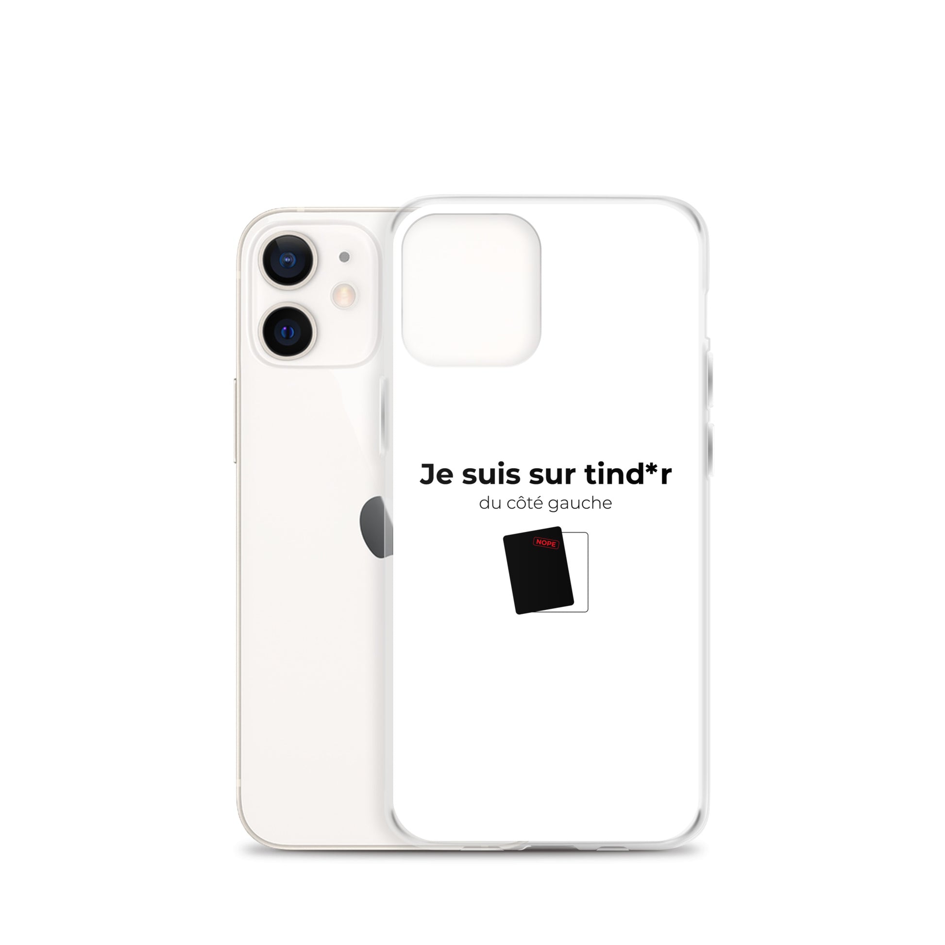 Coque iPhone Je suis sur tind*r du côté gauche - Sedurro