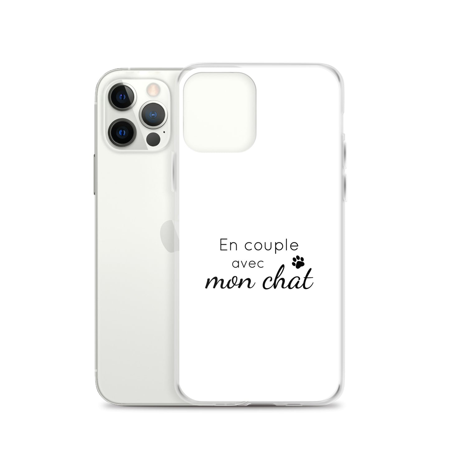 Coque iPhone En couple avec mon chat iPhone 12 Pro - Sedurro