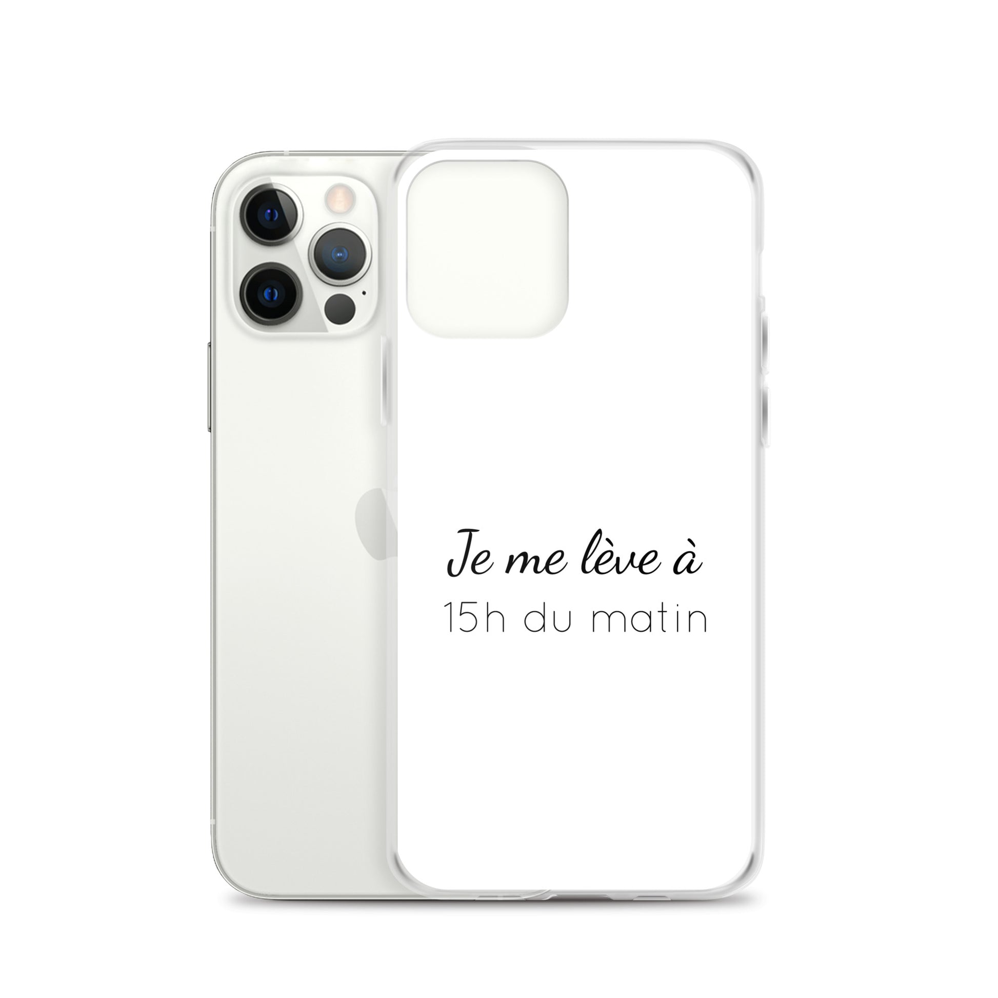 Coque iPhone Je me lève à 15h du matin iPhone 12 Pro - Sedurro