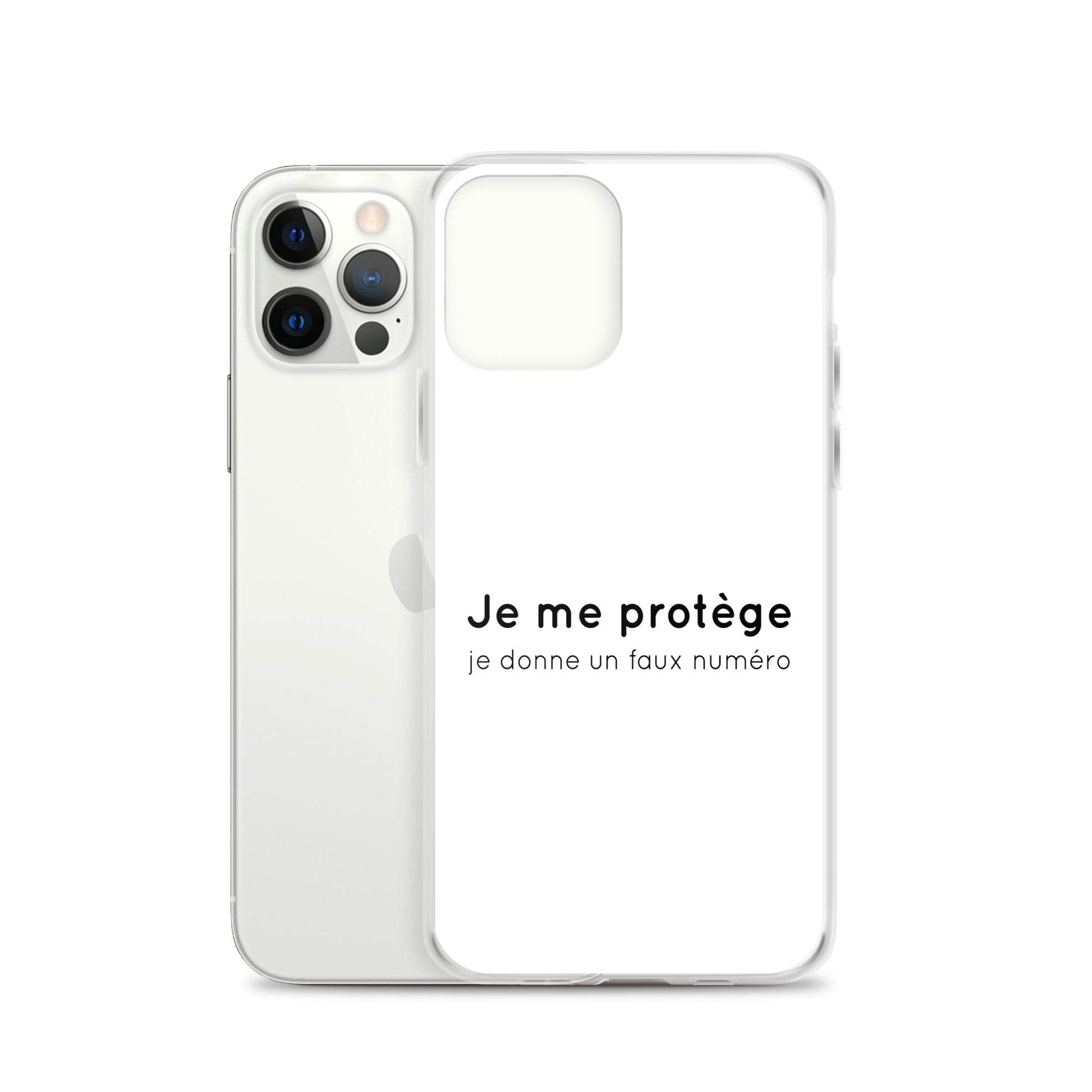Coque iPhone Je me protège je donne un faux numéro - Sedurro