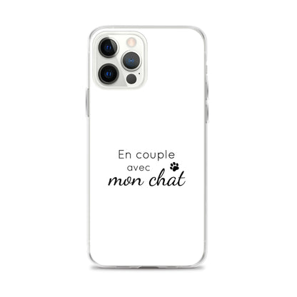 Coque iPhone En couple avec mon chat - Sedurro
