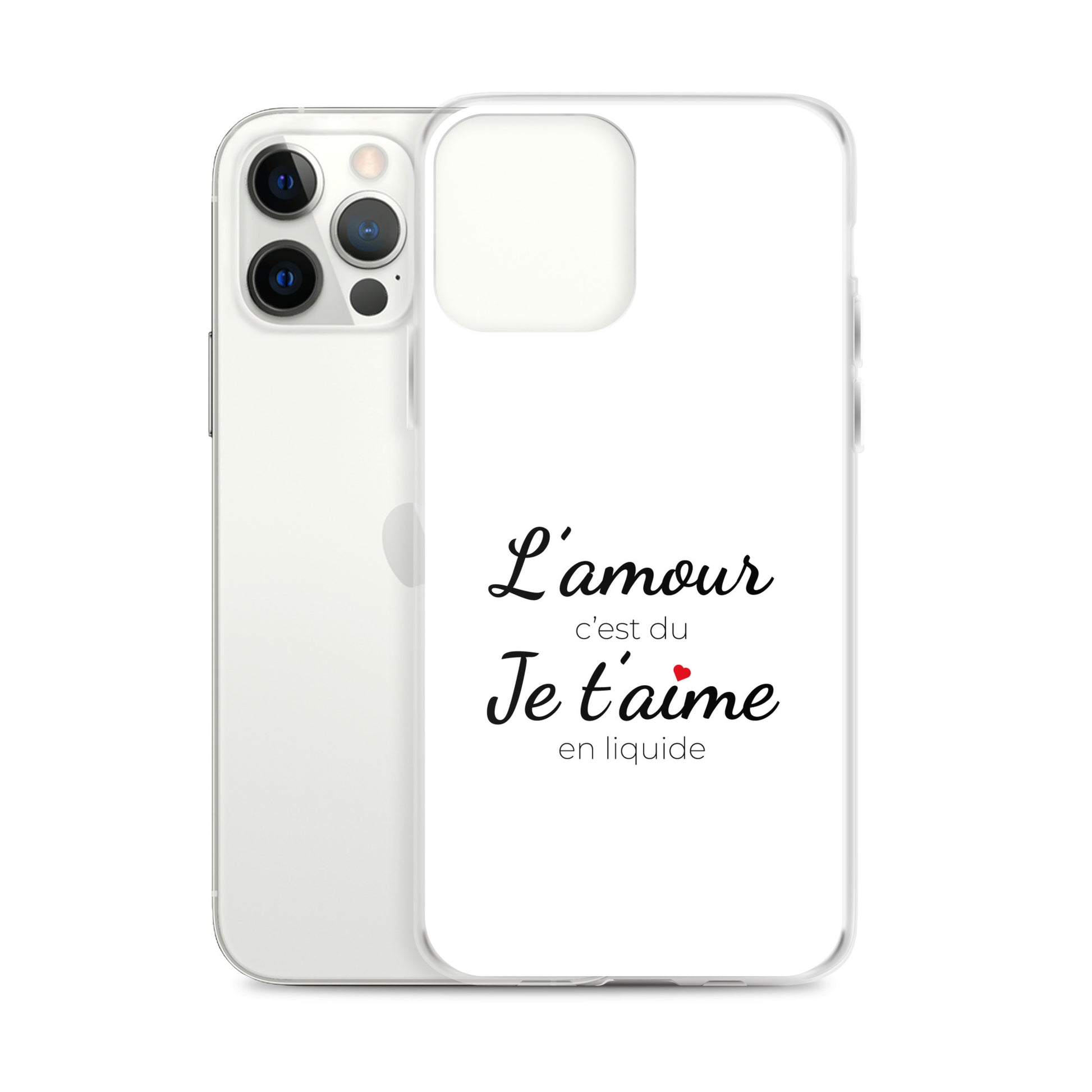 Coque iPhone L'amour c'est du je t'aime en liquide iPhone 12 Pro Max - Sedurro