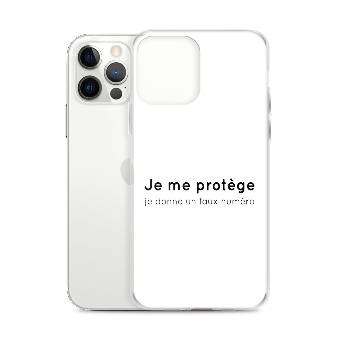 Coque iPhone Je me protège je donne un faux numéro - Sedurro