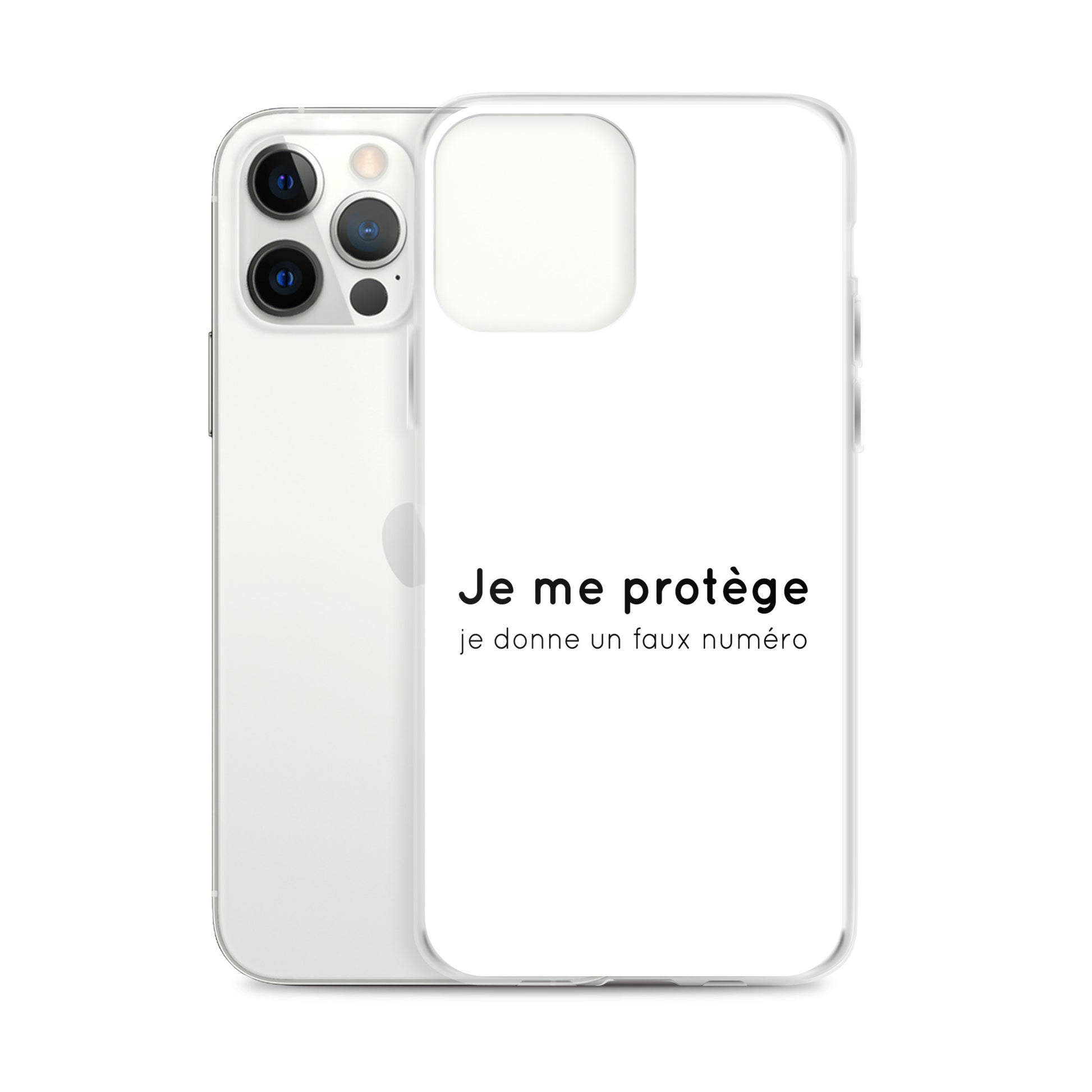 Coque iPhone Je me protège je donne un faux numéro - Sedurro
