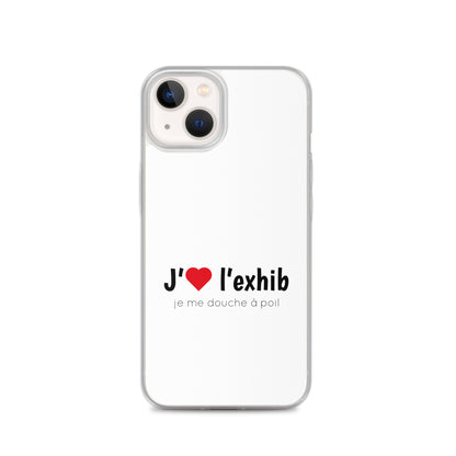 Coque iPhone J'aime l'exhib je me douche à poil - Sedurro