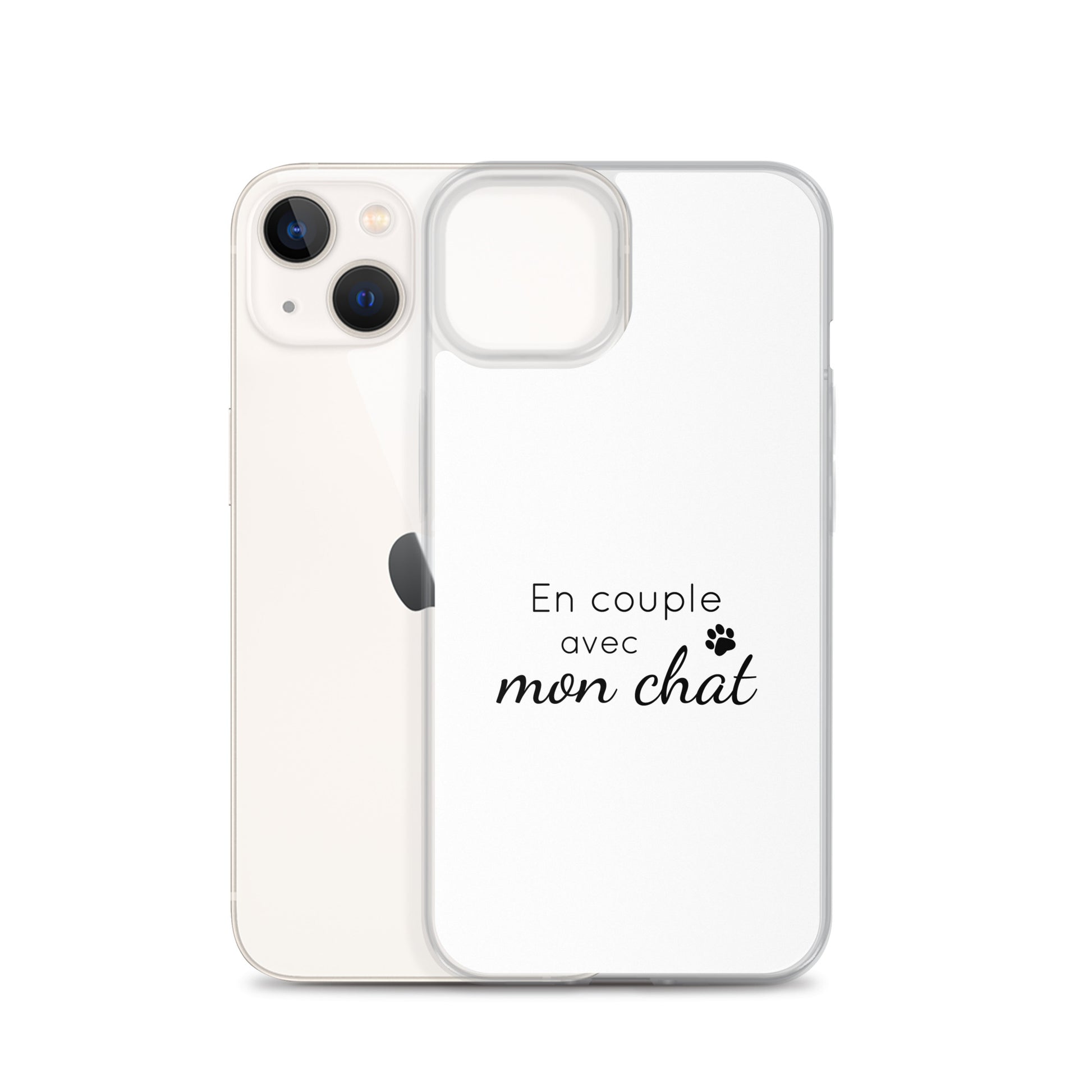 Coque iPhone En couple avec mon chat iPhone 13 - Sedurro