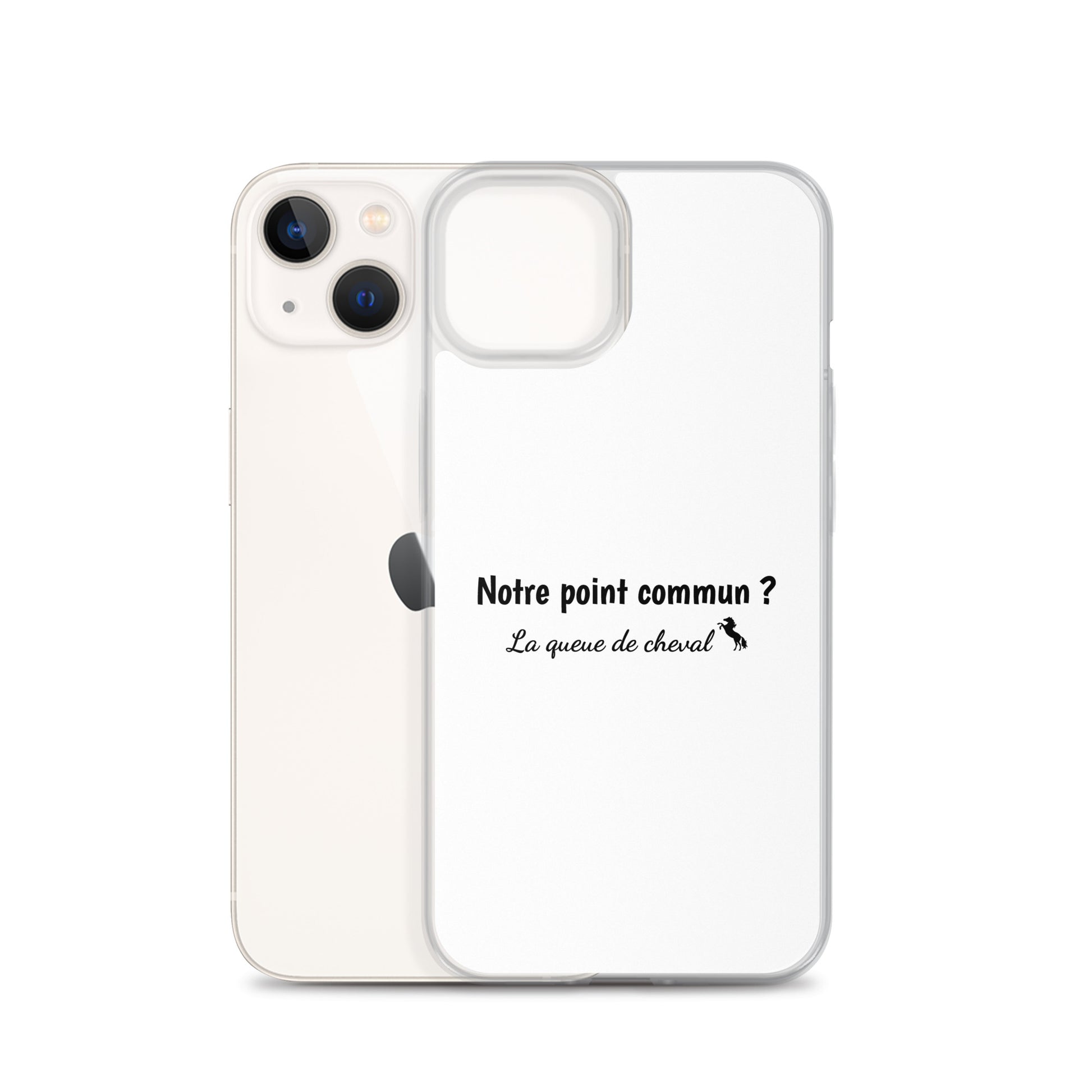 Coque iPhone Notre point commun la queue de cheval iPhone 13 - Sedurro