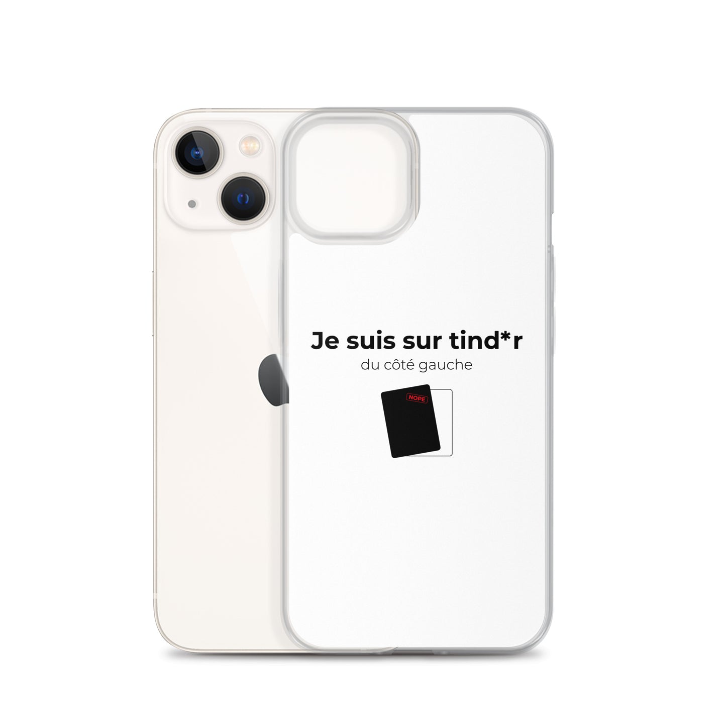 Coque iPhone Je suis sur tind*r du côté gauche - Sedurro