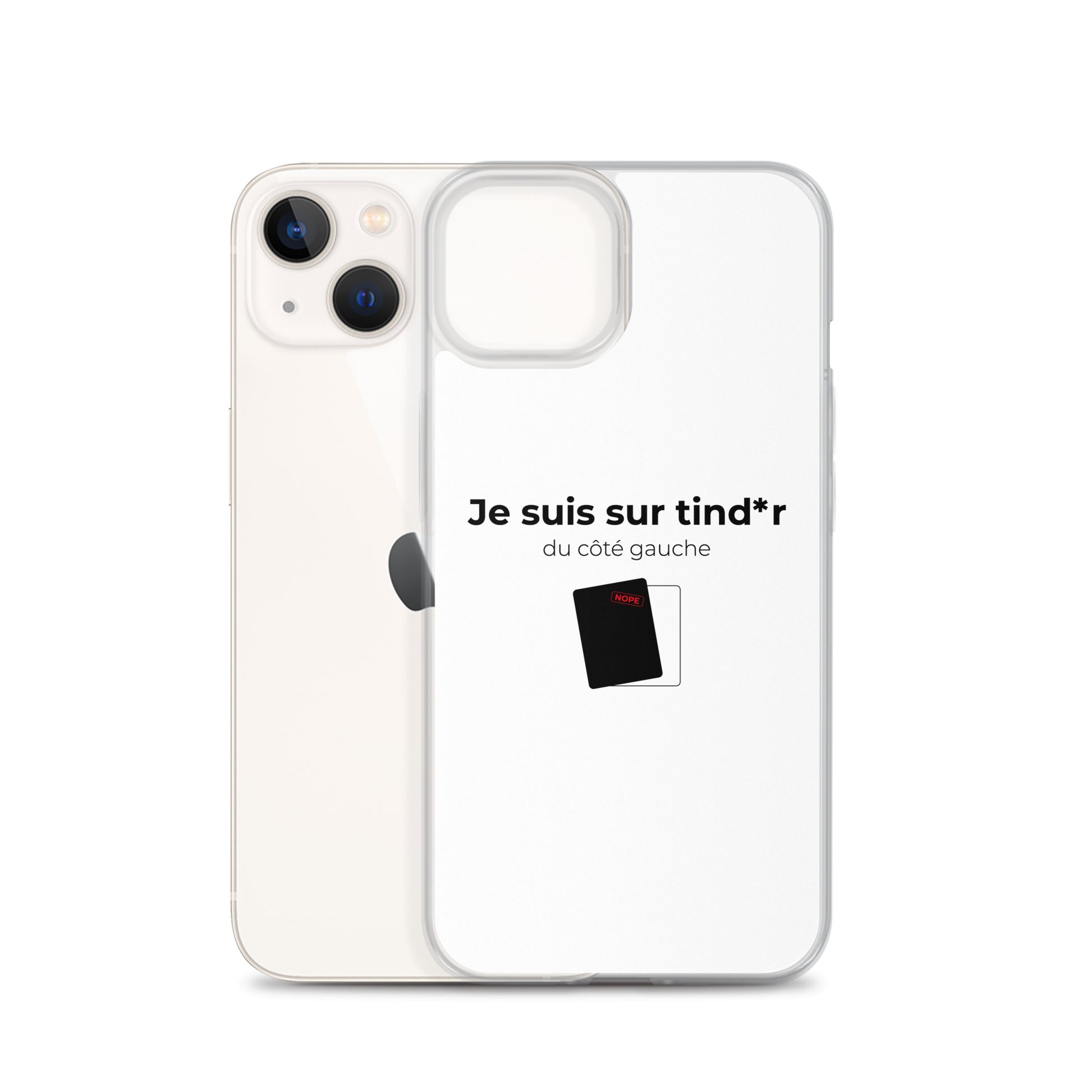 Coque iPhone Je suis sur tind*r du côté gauche - Sedurro