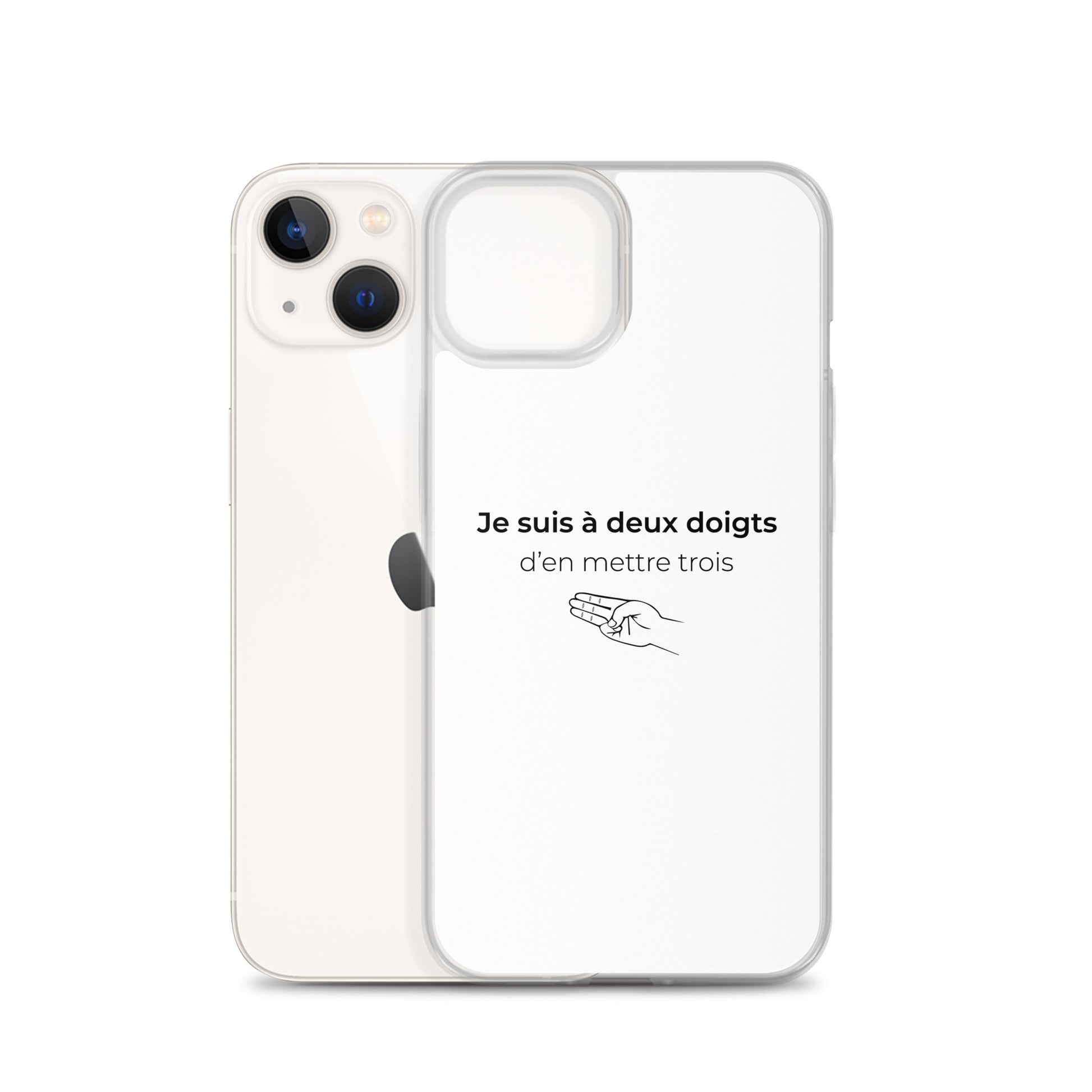 Coque iPhone Je suis à deux doigts d'en mettre trois - Sedurro