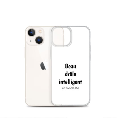 Coque iPhone Beau drôle intelligent et modeste - Sedurro