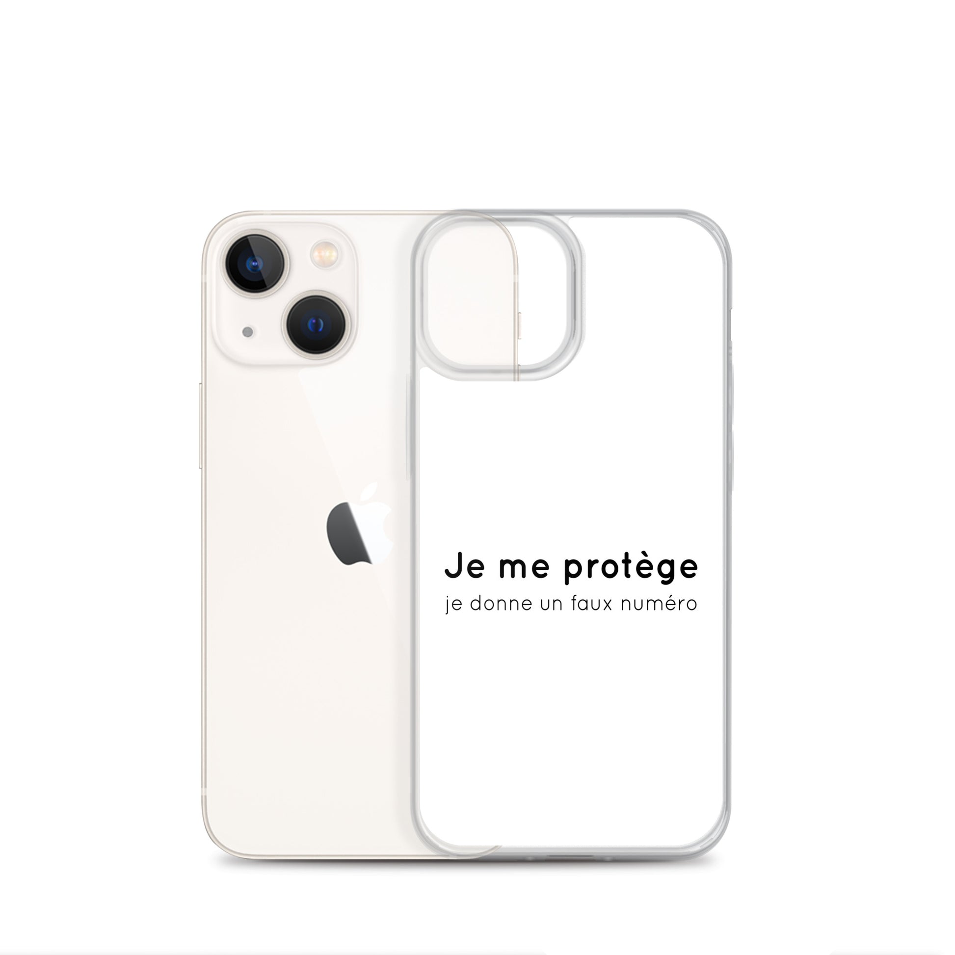 Coque iPhone Je me protège je donne un faux numéro - Sedurro